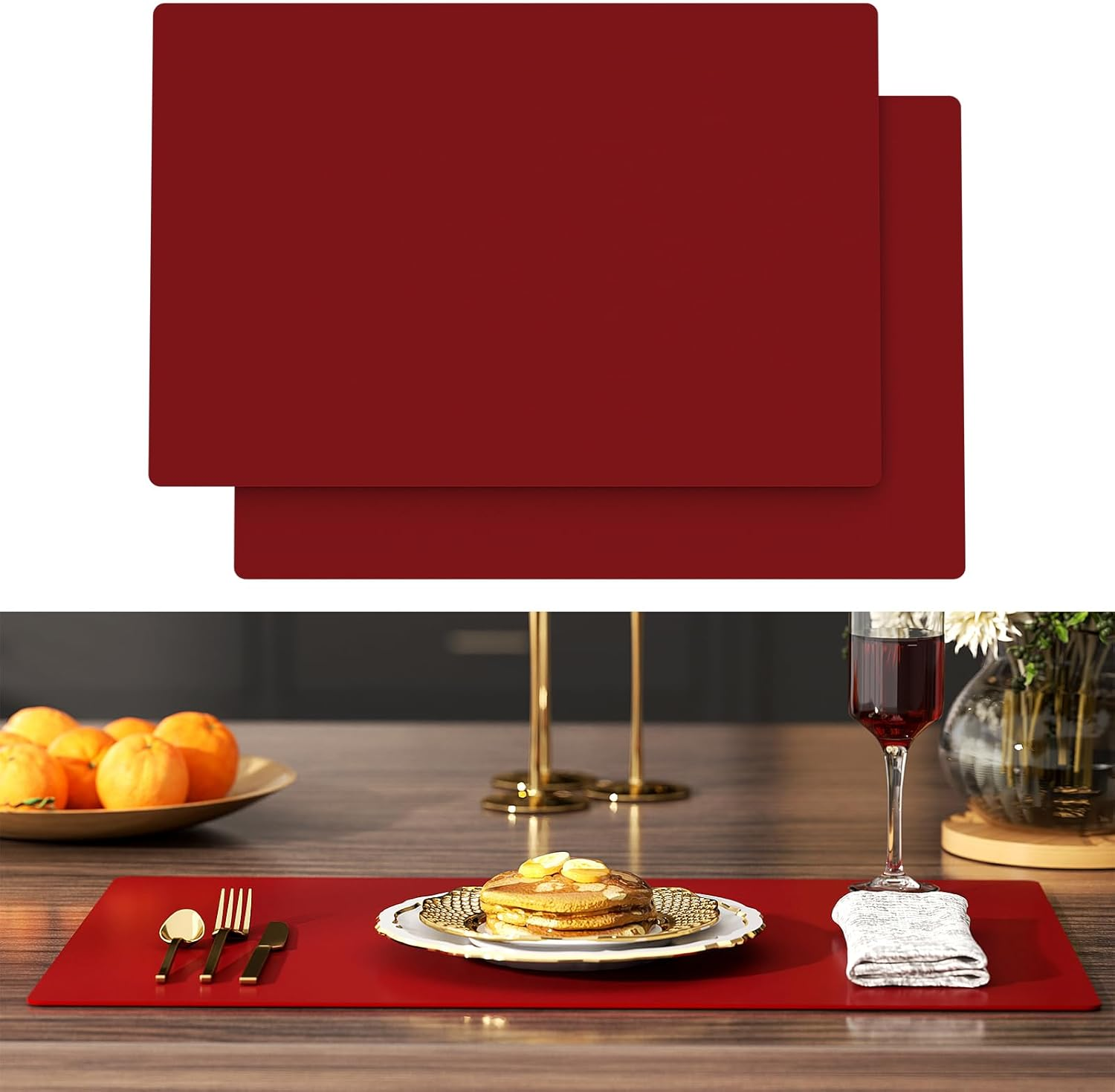 2-Pack Extra Thick Silicone Counter Mats - 24”X16” Large Heat Resistant Kitchen