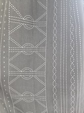 Gorgeous BOHO grey  White Curtains