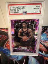 2019-20 Panini Prizm #288 Darius Garland /149 Purple Ice Rookie Card RC PSA 10