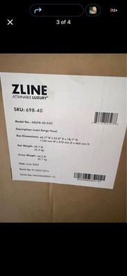ZLINE AR698-40-D32 Insert Range Hood Stainless Steel Silver LED 44.1 in Built-In