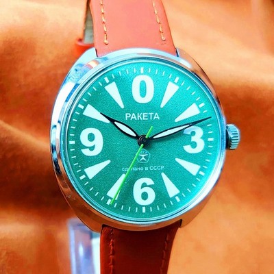 Vintage Raketa Watch BIG ZERO Soviet Men's Wrist Watch USSR Serviced