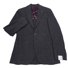 Jack Victor Hampton Sport Coat Mens 38R Textured Jersey Gray Blazer Jacket