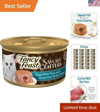 Complete & Balanced Tuna Cat Food Pate with Gravy Center - 3 oz Cans, 24 Pack 13.55 per gallon