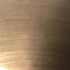 K. Zildjian  CIE Constantinople Cymbal Crash Hi Hat 15  c.1907-1913  Stamp 2