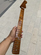 Gloss 22frets Fender Strat Roasted Flame Maple electric guitar neck Bone Nut