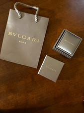 Bvlgari Gray Lined Square Ring Jewelry Box 1pc with Gift Box Logo Theme