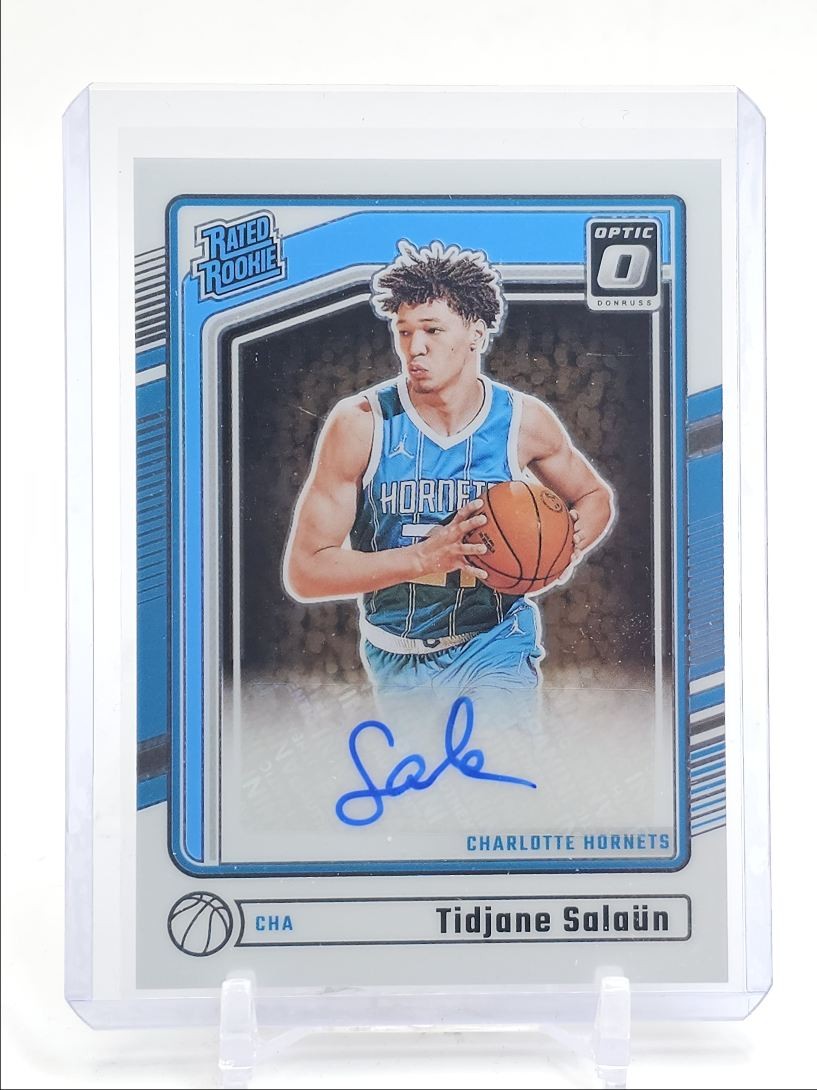 TIDJANE SALAUN 2024-25 DONRUSS OPTIC RATED ROOKIE AUTOGRAPH RC AUTO Q5352