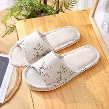 Mens Womens Non Slip Comfy Home Indoor Slippers House Bedroom Flat Shoes Sandals