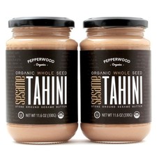 Organic Whole Sesame Tahini Paste - Unhulled Stone-Ground - Silky Smooth Textu