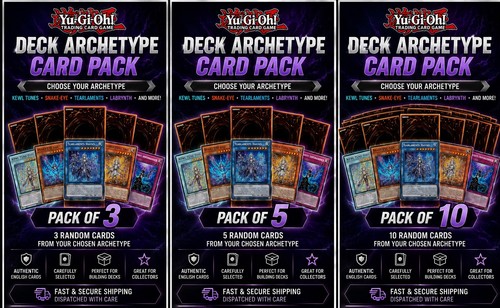 Konami Yu-Gi-Oh! TCG Deck Archetype 3, 5, and 10 Card Pack Eng Mint No Doubles