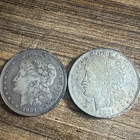 1921 Morgan Silver Dollar Coins Lot of 2 Circulated $1 US Business Strike
