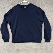 Eddie Bauer Sweatshirt Mens XL Blue Crewneck Fleece Stretch Pullover Casual