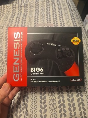 Retro-Bit Official Sega Genesis BIG6 Controller 6-Button Pad for Sega Genesis