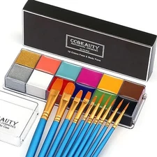CCbeauty Professional Face Body Paint Oil 12 Colors Halloween Art Party Fancy