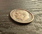 1964 D ROOSEVELT DIME, 90% Silver in circulated condition