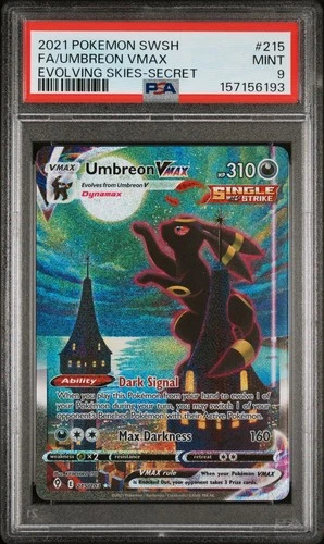 PSA 10 Umbreon Vmax #215 Evolving Skies Secret 2021 Pokemon SWSH