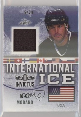2017-18 Leaf Invictus International Ice Blue 5/20 Mike Modano #II-06 HOF 1q2