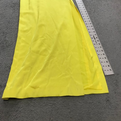 New Alice + Olivia Dress Womens 10 Yellow Dakota Bias Slip Gown Maxi Casual - Picture 6 of 11