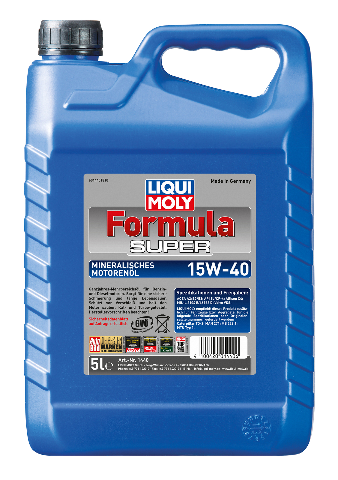 Thumbnail - Liqui Moly Leichtlaufmotoröl Formula Super 15w-40 5 Liter