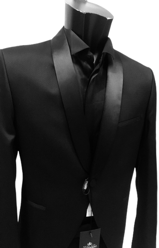 SMOKING UOMO FIRMATO FUSTENBERG NERO ABITO CERIMONIA SPOSO TUXEDO WEDDING  MAN | eBay
