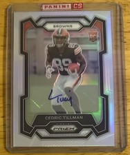 Cedric Tillman RC 2023 Panini Prizm Silver Auto Sealed Rookie Autograph