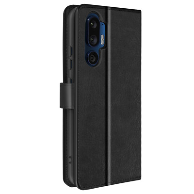 Avizar Case for HTC U24 Pro Clap Wallet and Video Holder Black