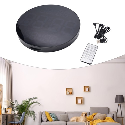 Stylish LED Wall Clock with Alarm Temperature and Humidity Display 10 Inch - Picture 7 of 59