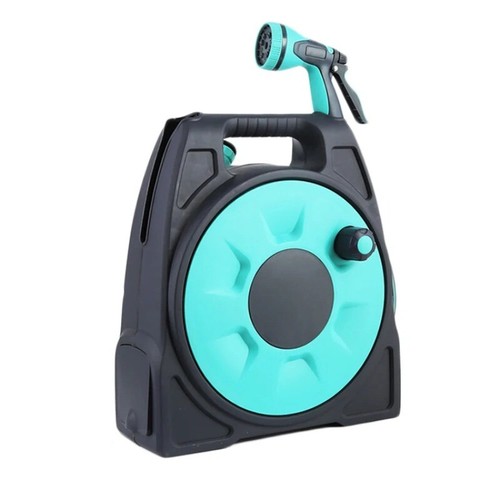 Garden Water Hose on reel 10m + sprinkler tip on drum