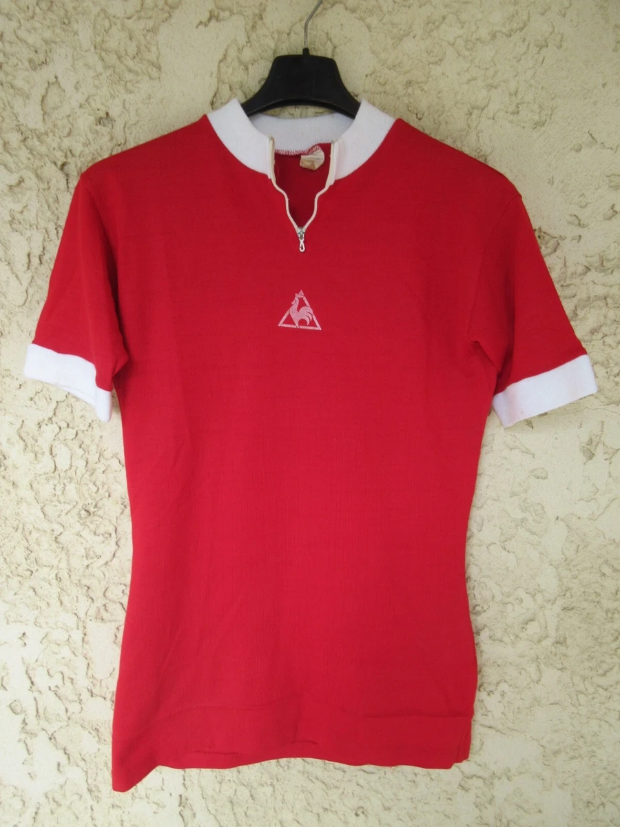 Maillot Cyclisme Vintage Rouge UCI - Manches Longues - Taille S - Occasion