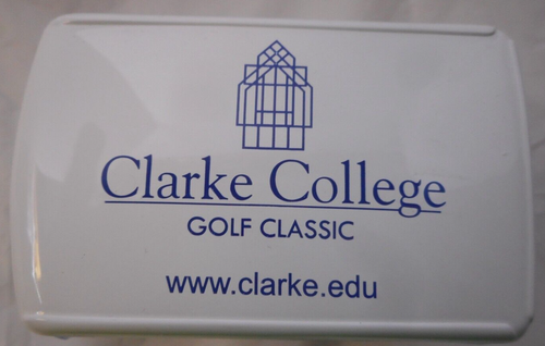 2008 SpecCast 1/16 blau Golfwagen abschließbare Münzbank Clarke College 20th Anniv - Bild 14 von 16