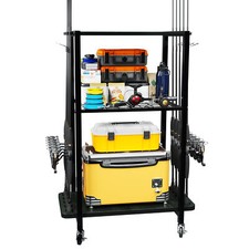 TC-HOMENY 10 Rod Fishing Rod Holder Rack Fishing Gear Equipment Tackle Organizer