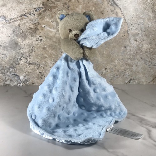CARTER'S TEDDY BEAR BLUE DOT PATTERN LOVEY SECURITY BLANKET PLUSH - Picture 2 of 7