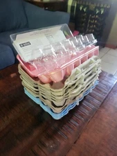 12 Empty Used Egg Cartons For 1 Dozen Eggs 12 Holes Flap Fold Over Lid Mixed