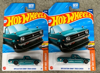 2025 Hot Wheels 1975 DATSUN SUNNY TRUCK (B120) - HW Hot Trucks - Lot of (2)