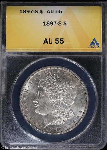 1897-S $1 Morgan Silver Dollar ANACS AU 55