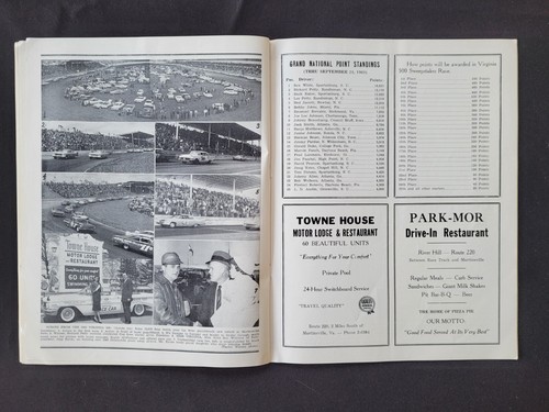 1960 NASCAR Martinsville Speedway Old Dominion 500 Program, Rex White Wins - Picture 7 of 9