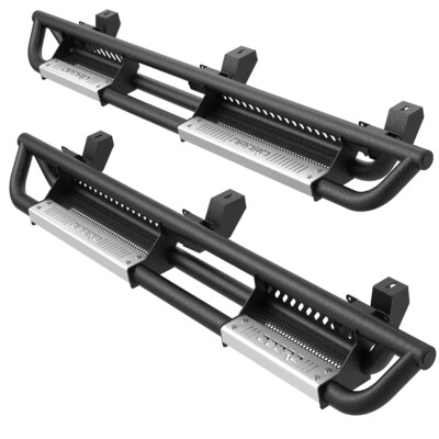 Running Boards for 2018-2026 Jeep Wrangler JL 4 Door Drop Side Step Nerf Bar B&S