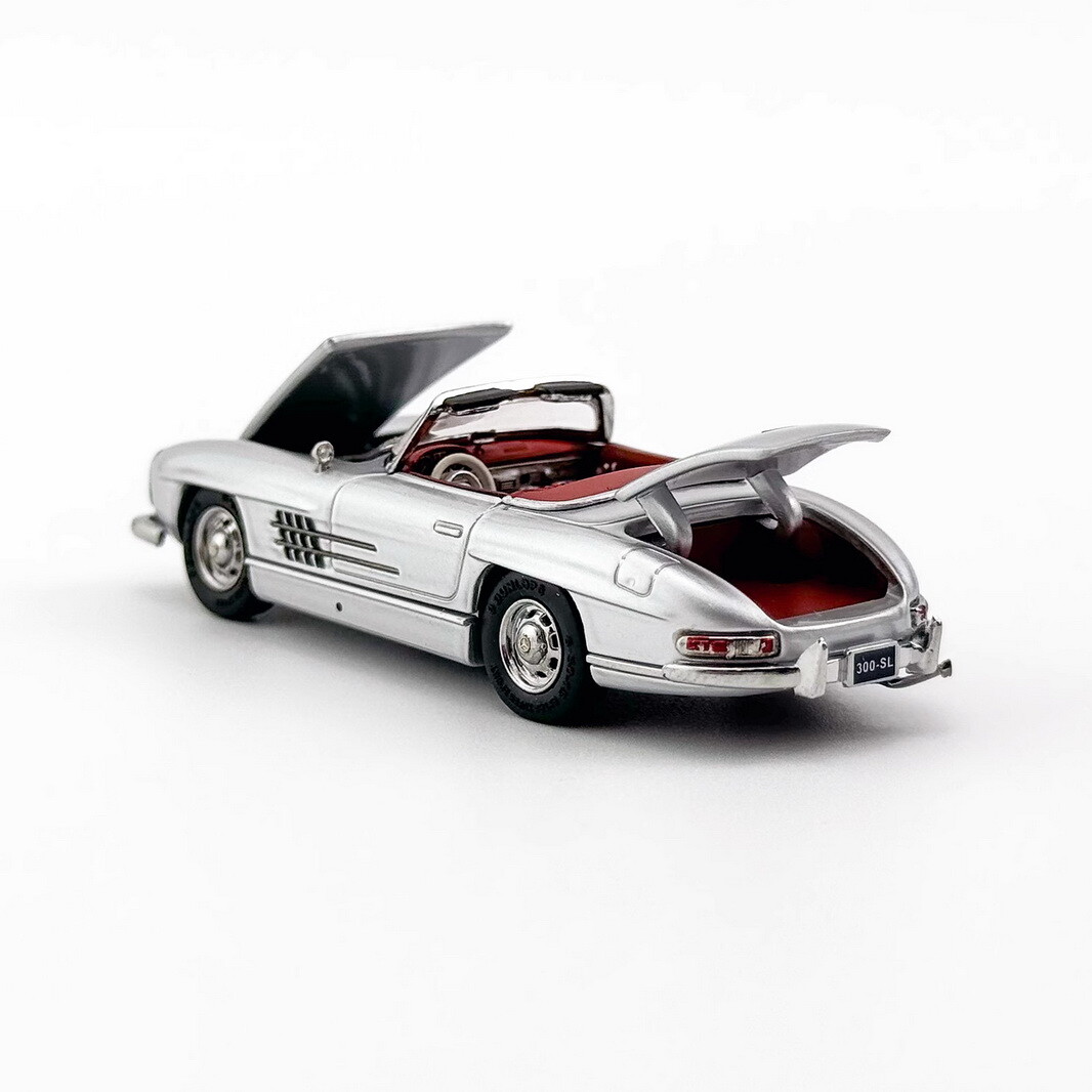 YS 1/64 Scale Mercedes-Benz 300SL Roadster Silver Diecast Car