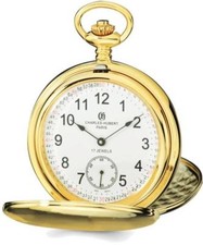 Charles Hubert IP-plated Stainless Steel White Dial Pocket Watch XWA4342