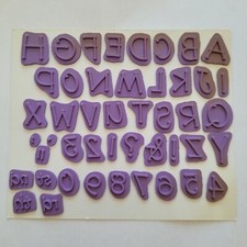 Printed Alphabet  Numbers 46 Unmounted Rubber Stamps
