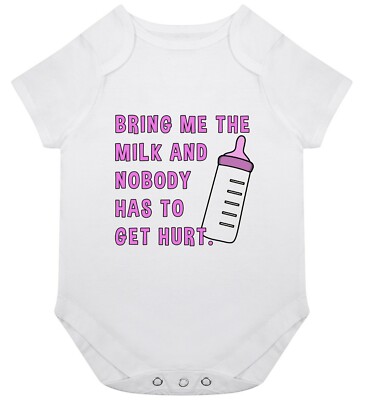 Lustiger Baby Strampler erwartetes Geschenk Geburt bring die Milch Mama Mädchen Geburtstag