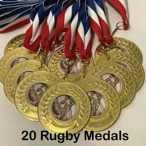 20 Rugby Medals & Ribbons, Rugby Birthday Party Rugby Trophy School Winner eBay
