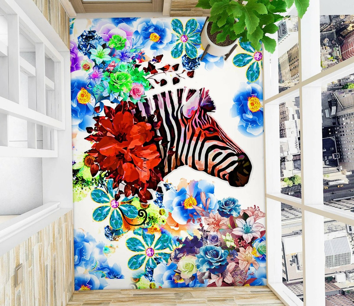 Zebra Flowers Wallpaper Wall Cheetah And Zebra Illustrated Taupe