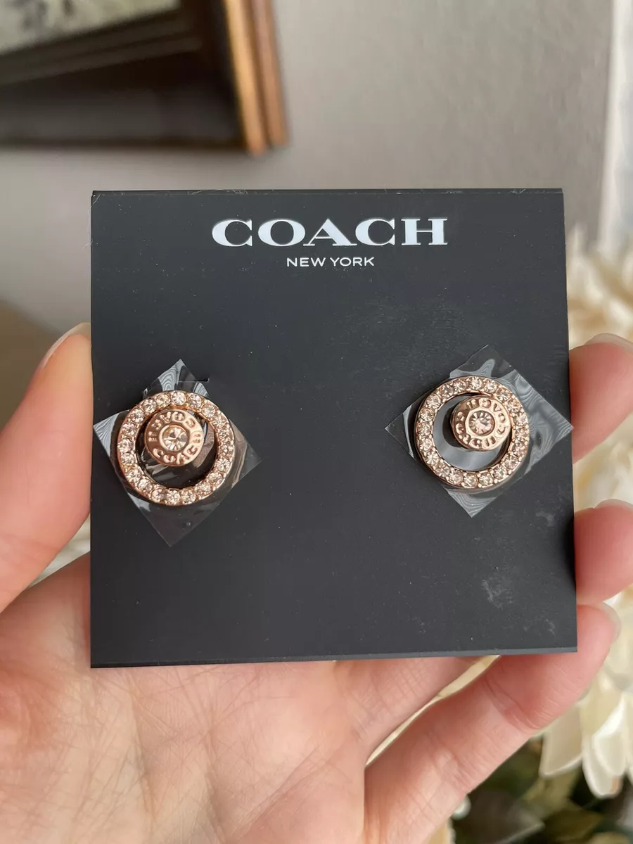 Coach halo stud earrings deals