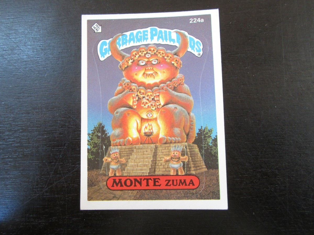 1986 Topps # 224a Monte Zuma Garbage Pail Kids Card | eBay