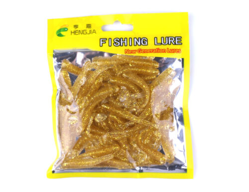 50 Stück Pack 5,5cm Gummiköder Maden Forellenköder Angeln Köder Gummifische - Bild 19 von 20