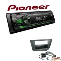 Pioneer Autoradio Android Usb Aux Mit Einbauset FüR Seat Leon 2005-2009 Schwarz