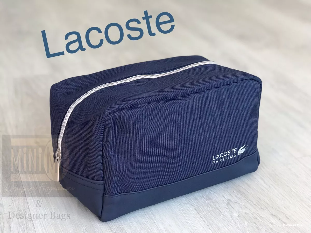 LACOSTE WASH TOILETRY BAG FOR MEN Brand New Sealed Dark