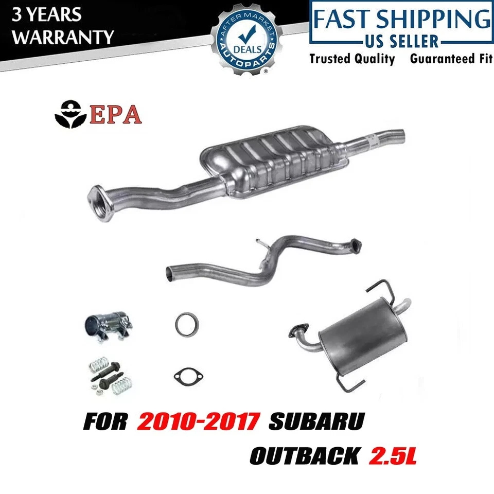 Extension Muffler Pipe Rear Muffler System for Subaru Outback 2.5L 2010-2017 - Image 2 of 4