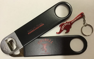 Fireball Cinnamon Whisky Bottle Opener & Key Chain Set